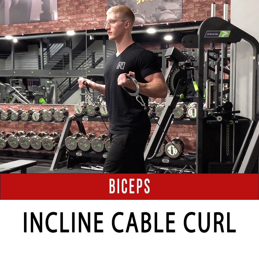 Biceps Incline Cable Curl