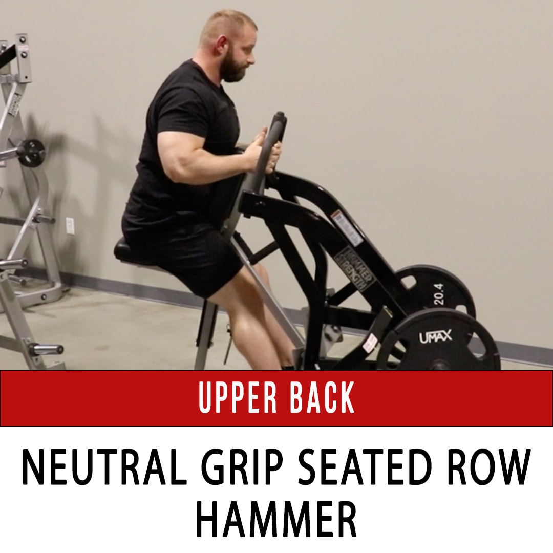 Upper Back Neutral Grip Seated Row - Hammer