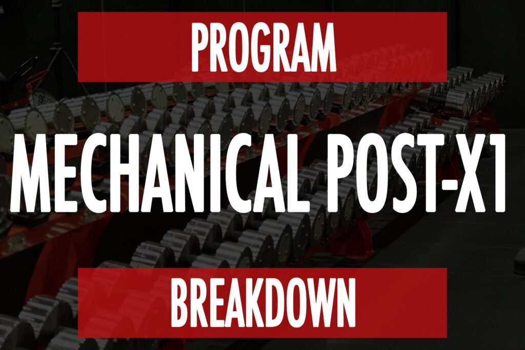 Program Breakdown: Mechanical Post-X1